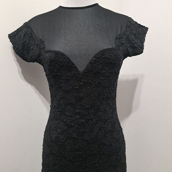 Vintage Frederick's Of Hollywood Gothic Illusion Sweetheart Neckline Y2K Sz 7/8 - Picture 11 of 14